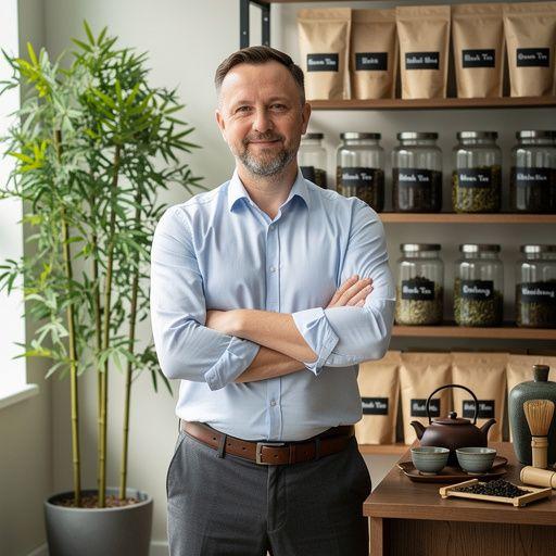 Astragalus širdies arbatos ingredientų pavyzdžiai, sudėti ant šviesaus stalo.